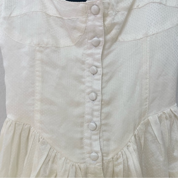 Vanessa Mooney Elisabeth Romper Mini Dress Swiss Dot Silk Size XS - Picture 6 of 6